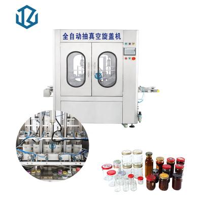 China Stand Type Pump Vacuum Food Four Chamber Oil Free Sealers Packaging Jam Sauce Bottles Jars Capping Can Bottle Sealing Machine for sale