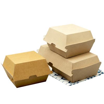 China Recyclable Custom Lunch Foldable Brown Burger Sandwich Packaging Luxury Biodegradable Paper Boxes for sale