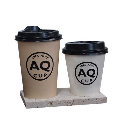 China Biodegradable Custom Food Packaging White Paper Cup Coffee 6oz Lid Cover With Logo for sale