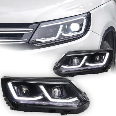 China Car Lights For VW Tiguan Headlight Projector Lens 2007-2016 Dynamic Signal LED Lamp Automotive Accessory Drl TIGUAN Headlights (5N_) for sale