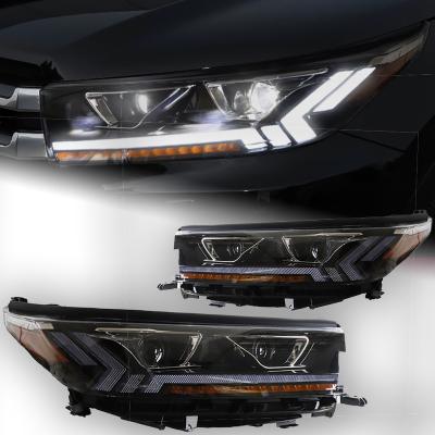 China Car Lights For 2017 Toyota Highlander Headlight Projector Lens Kluger Signal Drl Automotive Highlander Dynamic Lamp LED Headlights for sale