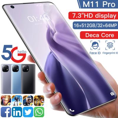 China 3G M11 Pro 16GB+512GB 7.3 Inch Supports Smart Wake Up Face Recognition Dual Screen Fingerprint Mobile Phone 5G Smartphone for sale