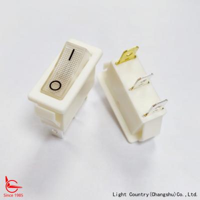 China Factory High Quality White LED illuminated Rocker Switch, R4, 33x15mm, ON-OFF, 20A 125V for sale