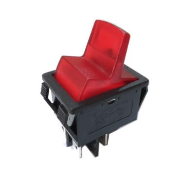 China High Quality Taiwan Brand R5-14 Paddle Rocker Switch, 32*25mm, ON-OFF, Red light, 4 Terminals. for sale