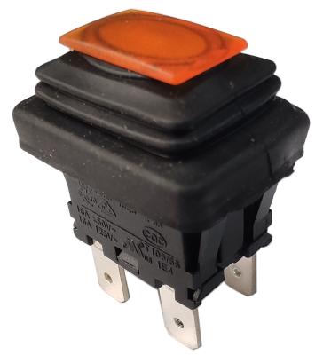 China Druckknopf-elektrischer Schalter, PA66-/PCwohnung, orange LED, wasserdicht, LC83-3 zu verkaufen