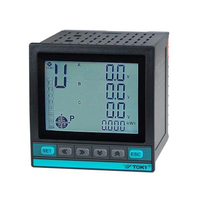 Cina 3,5 in LCD visualizzi la serie di DW9L 3 protocollo multifunzionale del registratore RS485 Modbus-RTU di potere di fase in vendita