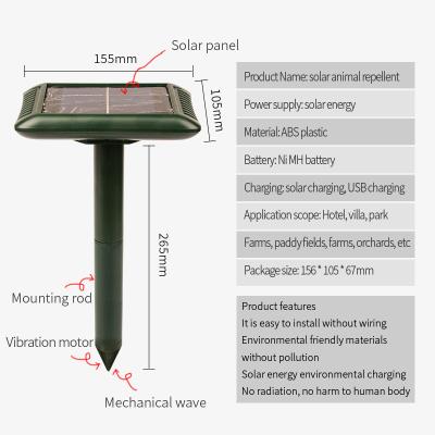 China Disposable Solar Powered Outdoor Waterproof Snake and Mole Reflector Vibration Buzzer Snake Reflector for sale