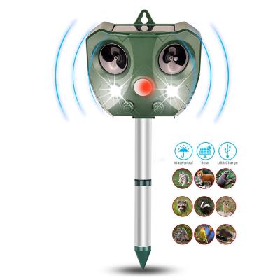 China Viable Ultrasonic Portable Animal Control Plant Outdoor Farm Guard Gecko Cat Dog Monkey Wolf Pest Reflector Pest Repeller Machine for sale