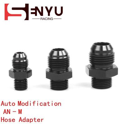 China AN-M Car Modification Adapter  AN4 AN6 AN8 AN10 AN12 Straight Fuel Oil Hose Adapter Pipe Thread Fitting Male AN to M Adapter for sale