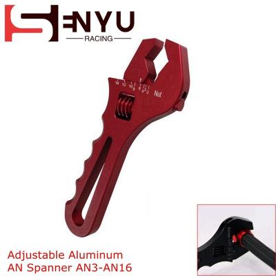 China Adjustable Aluminum Wrench Hose Fitting Tool  AN3 AN4 AN6 AN8 AN10 AN12 AN16 Adjustable Aluminum Spanner for sale