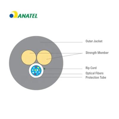 China Outdoor Aerial Asu80 12 Core Optical Fiber Optic Cable Aerial for sale