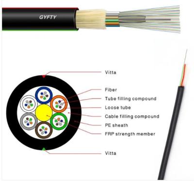 China Telecom Communication GYFTY Fiber , Stranded Loose Tube Air Blown Optical Fiber Cable for sale