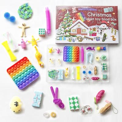 China The Blind Surprise Demolition Le Vent Christmas Calendar Countdown Box Decompression Toys For Children Toys DIY Decompression Set for sale