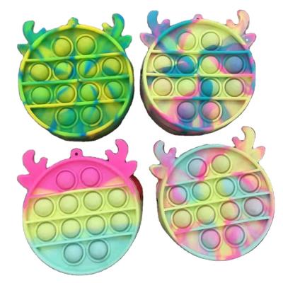 China Eco-Friendly Mini Silicone Small Round Girl Gift Eco-Friendly Purse Jumping Bubbles Toys Wallet Supply Busy Person Zipper Bag Jumps It for sale