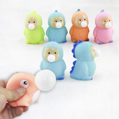 China 2021 Newest PVC Funny Duck Educational Bubble Toy 2021 Spitting Doll Moving Person Sensory Toys for sale