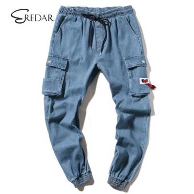 China Wholesale Color Fade Proof High Quality Fashion Solid Color Jogger Mens Clothing Casual Jeans For Denim Blue for sale