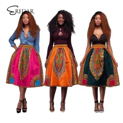 China High Quality Cotton High Quality African Traditional African Dresses And Skirts Summer Midi Size Plus Size Skirt for sale