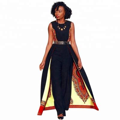 China Wholesale Cotton Custom Style Fashion African Dashiki Overalls For Women for sale