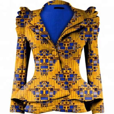 China Cotton New Arrival Top Fashion African Bazin Clothes African Women Blazer for sale