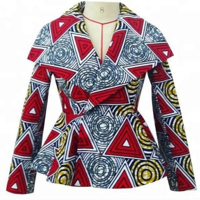 China Cotton Custom Fashion Designs African Dashiki Ankara Print African Blazer for sale