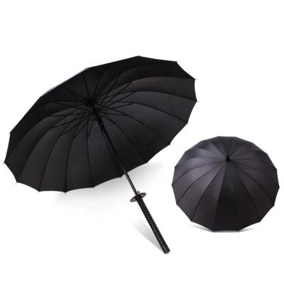 China Special Knife Umbrella Umbrella 16K Ribs Automatic Open Knife Shape Handle Umbrellas for sale