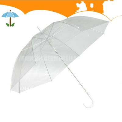 China Free Space Minimalist Fashionable Blank Sublimation Style Transparent Umbrella for sale