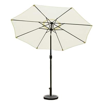 China Patio Umbrella 9' Outdoor Patio Umbrella Table Umbrella With Sturdy 8 Ribs White Color With Handle Garden Umbrella for sale