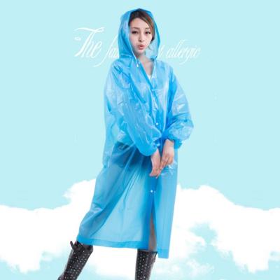 China Bachelor Waterproof Clothing Disposable Rain Coat With Hood for sale