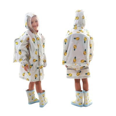 China Wholesale quality raincoats children's waterproof raincoat windproof children's raincoats with schoolbag cover enbihouse child's raincoat for sale