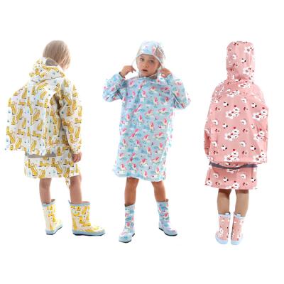 China Enbihouse Children Pattern Cartoon Waterproof Raincoat Windproof Waterproof Raincoats With Schoolbag Cover for sale