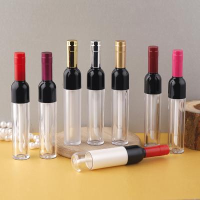 China Wine Bottle Lip Gloss Tube 5ml 7ml Wine Bottle Led Lip Gloss Tube for sale