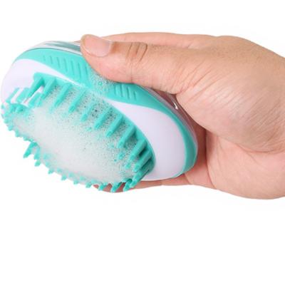 China Viable Pet Cat Hair Removal Comb Pet Grooming Massage Dog Self Plastic Cleaning Brush for sale