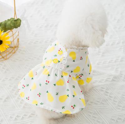 China Viable Flower Female Pet Clothes 2021 Summer Cat Hawaii Clothing Dog Dresses for sale