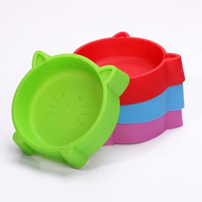 China Automatic Cat Eating Face Bowl Anti-Slip Pet Food Bowl Plastic Pet Feeding Bowl for sale