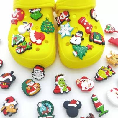 China PVC Charms PVC Christmas Series Shoe Charms Props Halloween Shoe Buckle Decorations Ornaments Fit Party Kid's Gifts for sale