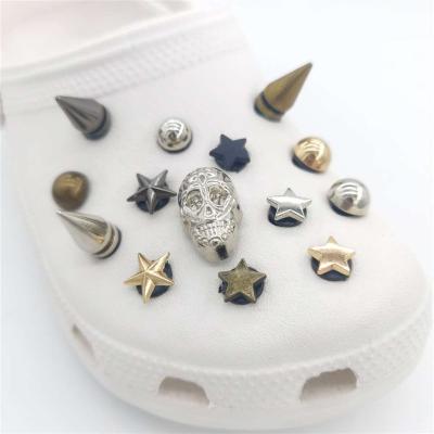 China ShoesCharm Heavy Metal Rock And Roll Spike Shoes Charms Decoration Accessories Suitable For Shoes And Bracelet for sale