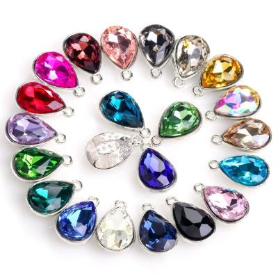 China CLASSIC Customized Cheap Single Hole Diamond Rhinestone Drop Zinc Alloy Pendant For Gift Underwear Hanging Accessory for sale