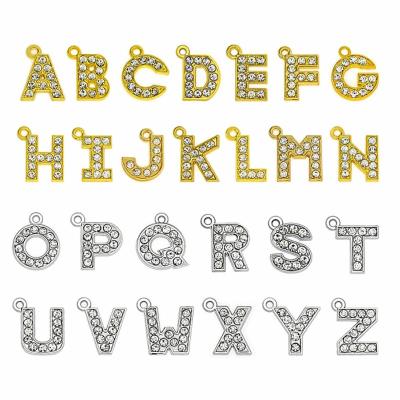 China CLASSIC gold plating initial collections letter charm for necklace bracelet A Z alphabet stainless steel pendant for jewelry making for sale