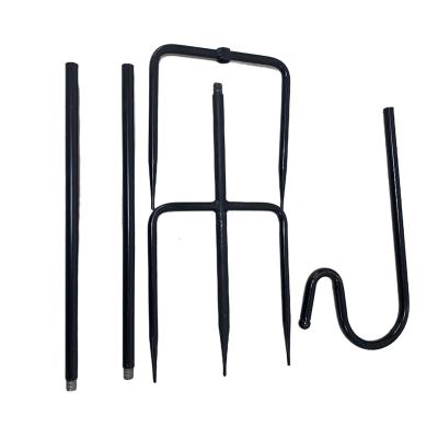 China Adjustable Firmly Rustproof Garden Waterproof Decor Holder For Halloween Christmas Festival Shepherd Hooks for sale