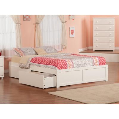 China Urban Furniture Modern Pine Wood Double Deck 2 Bed Drawers Full Size Bedroom Bed for sale