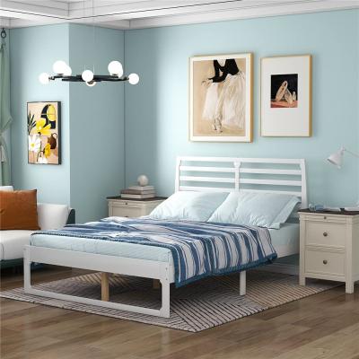 China Full Size Platform Metal Bed (Other) Adjustable Natural Wood Slats Base With Headboard for sale