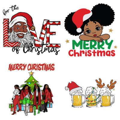 China New 2022 Flat Heat Transfer Design Merry Christmas Heat Transfer Vinyl Happy New Year Heat Transfer Pint Design For T-shirt for sale