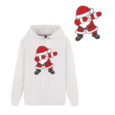 China Wholesale Flat Heat Transfer Merry Christmas Screen Printing Transfers Wholesale Custom Heat Transfers Designs Heat Press Sticker For Hoodies for sale