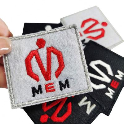 China Viable Wholesale Iron On Patches For Clothing Custom Embroidered Patch With Your Logo Square Embroidery Patches Badge for sale