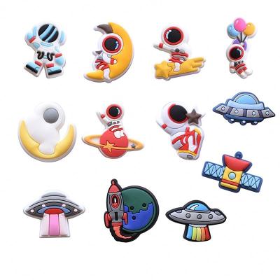 China High Quality Space And Astronaut Themes Clog Charms Clog Charm New Arrival Wholesale PVC Shoe Accessories for sale