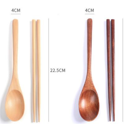 中国 レストランReusable Wooden Cutlery Set 23.5Cm Wrapped Spoon And Chopstick Set 販売のため