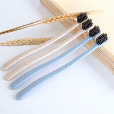 中国 大人のPortable Wheat Straw Toothbrush PPナイロンDu Pont Soft Charcoal Toothbrush 販売のため