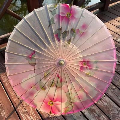 中国 古代中国語Style Oiled Paper Umbrella 42cm Radius 60cm Length Wooden Gourd Top 販売のため