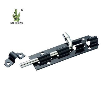 China 2021 Modern High Quality Hot Sale 3/4/5/6/8/10/12 Inch Door Bolt Black Flat Lathe Bolt Iron Hardware for sale