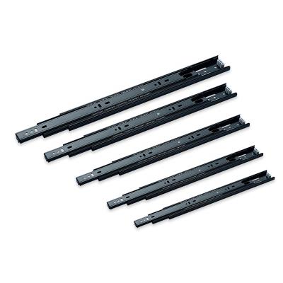 China 45mm Width Durable Black Ball Bearing Drawer Slide For 1500mm Slide Drawer for sale